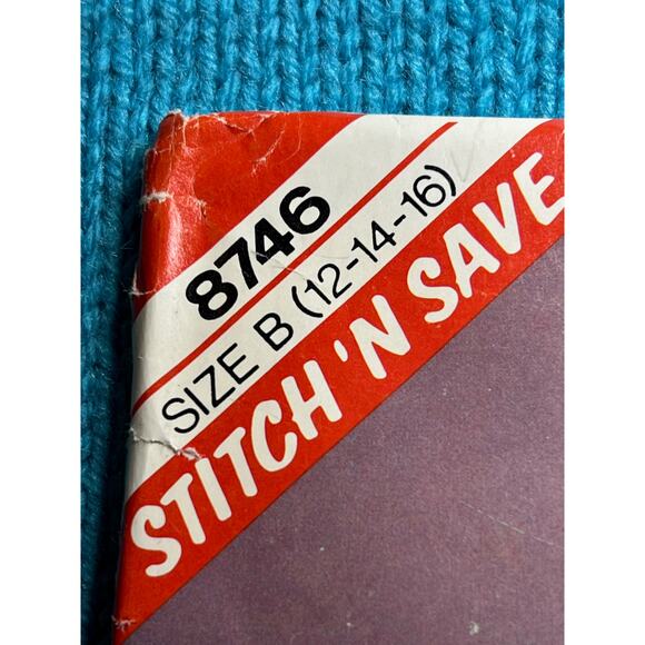 McCalls 8746 Sewing pattern high neck blouse A line skirt 1980s Size 12 14 16 - Picture 2 of 5